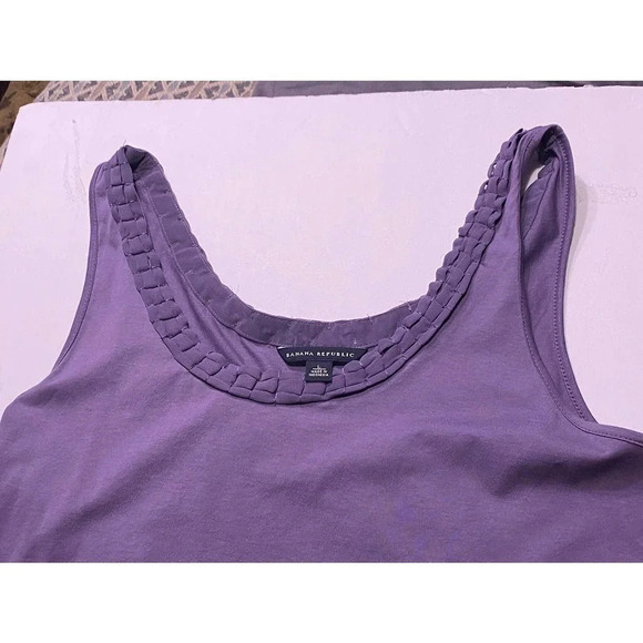 Banana Republic Womens Summer Casual Tank Top Sleeveless Plum Purple Size Large - Picture 3 of 4